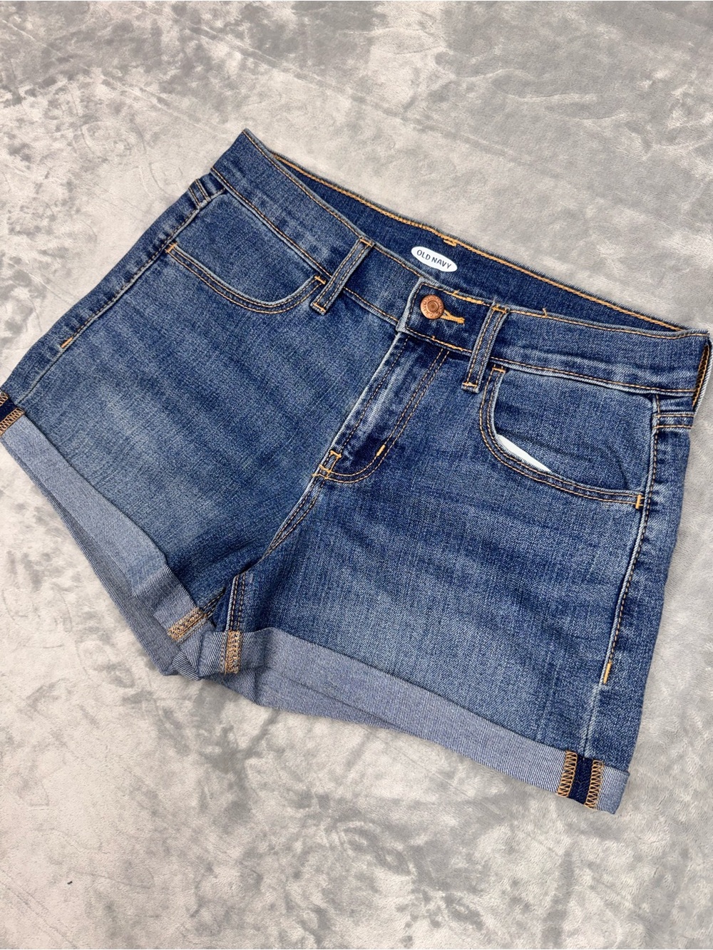 Old Navy Dark Blue Denim Shorts - Picture 2 of 9